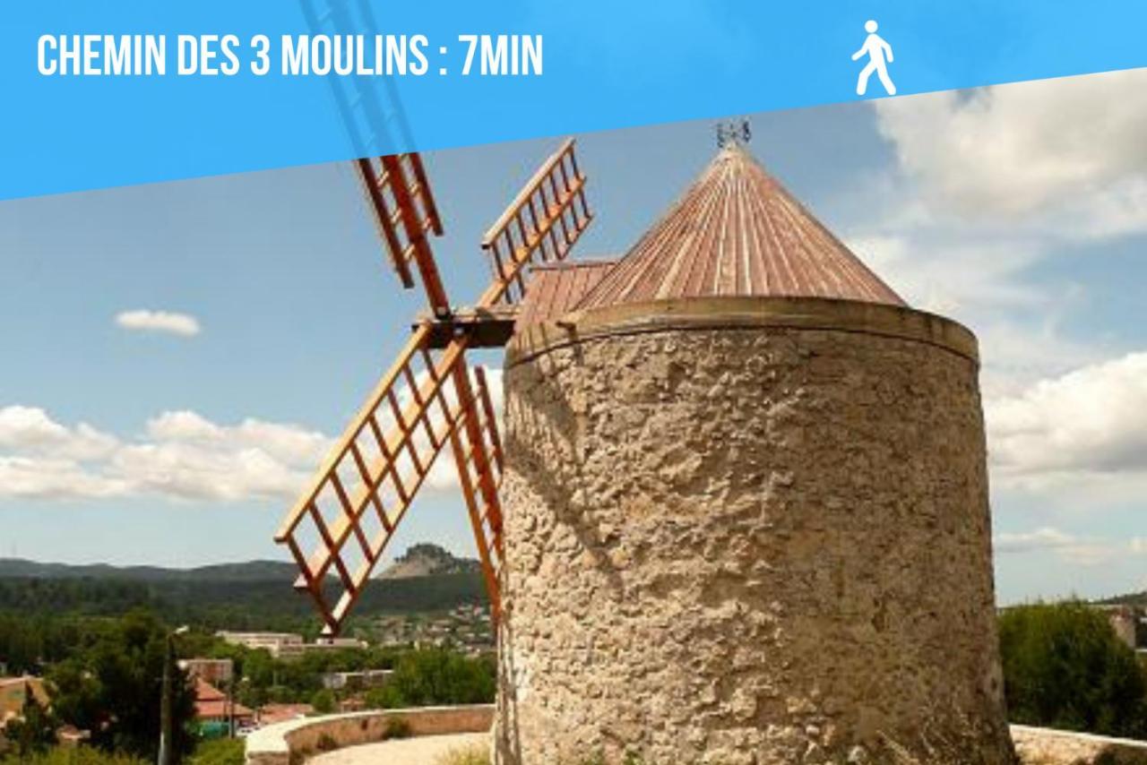 Mont Ventoux - Terrasse - Vue Degagee - Linge De Qualite - Fibre - Confort Gardanne Buitenkant foto